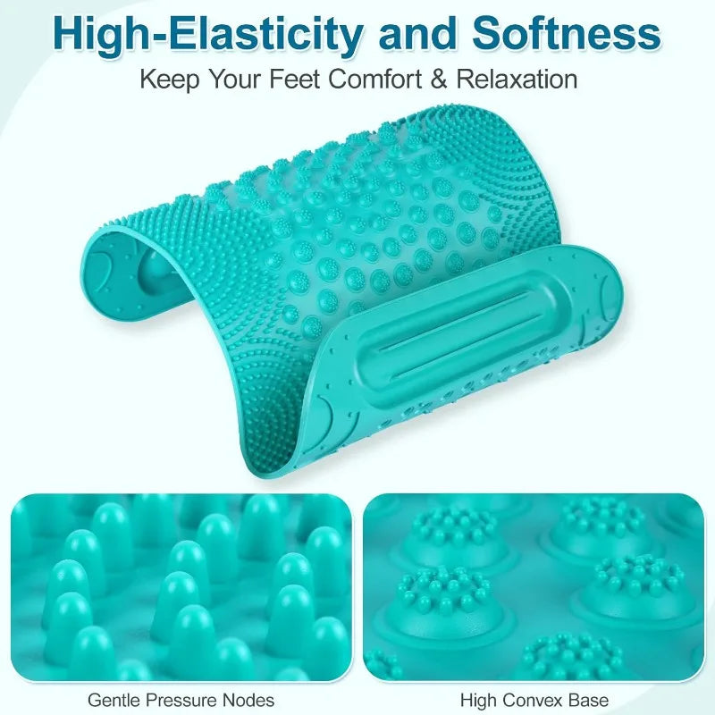 Acupressure Foot Massage Mat, , Portable Foot Pressure Point Pad for Stress Relief, Arch & Heel Pain, Home & Gym Use