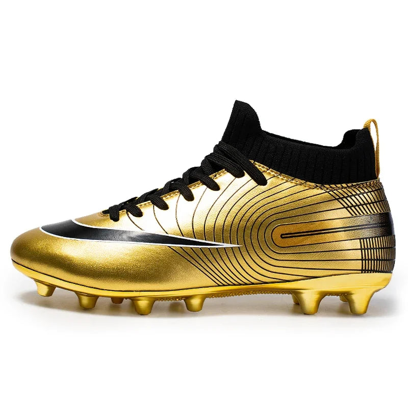 Professional Men Ankle Football Boots Outdoor Grass Cleats Unisex Soccer Shoes Long Spikes Tf Football Shoes Chuteira Society