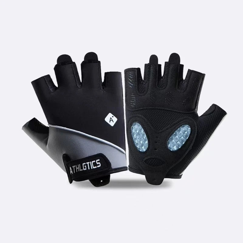 1 Pair Sport Breathable Half Finger Fitness Gloves for Men Women Anti-Slip Liquid Silicone Ice Silk Weightlifting Yoga Gloves