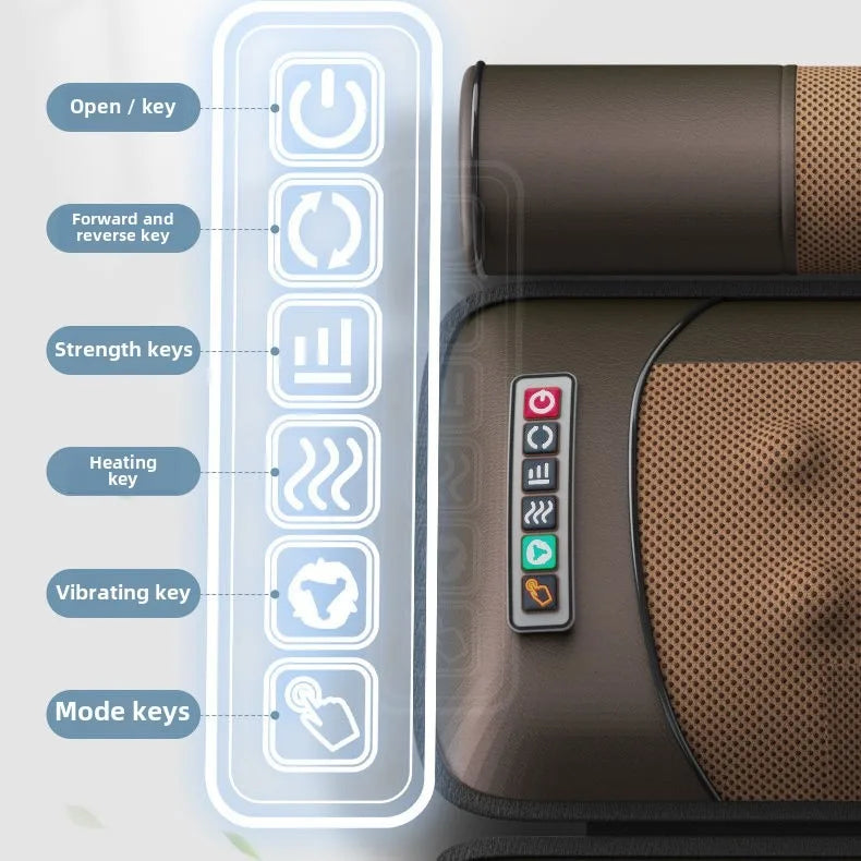 Full Body Electric Multifunctional Lumbar Traction Massage Mattress Cushion Shoulder Neck Waist Back Vibrations Removable Gift