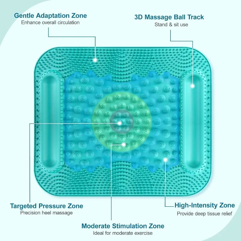 Acupressure Foot Massage Mat, , Portable Foot Pressure Point Pad for Stress Relief, Arch & Heel Pain, Home & Gym Use