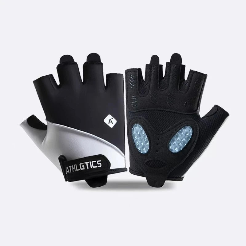1 Pair Sport Breathable Half Finger Fitness Gloves for Men Women Anti-Slip Liquid Silicone Ice Silk Weightlifting Yoga Gloves