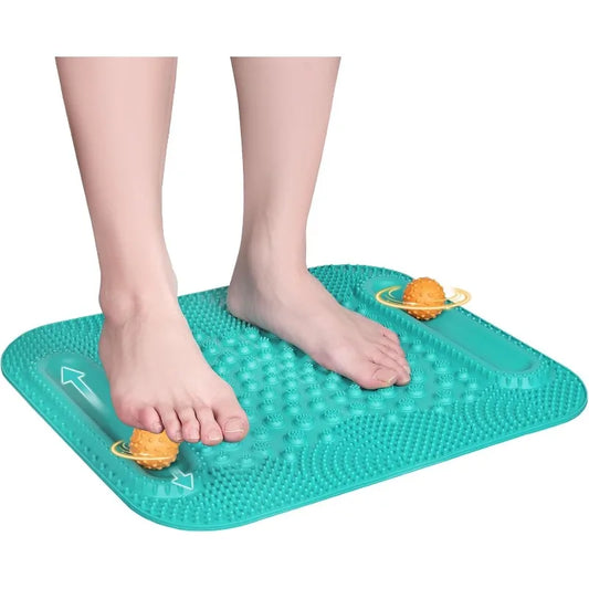 Acupressure Foot Massage Mat, , Portable Foot Pressure Point Pad for Stress Relief, Arch & Heel Pain, Home & Gym Use
