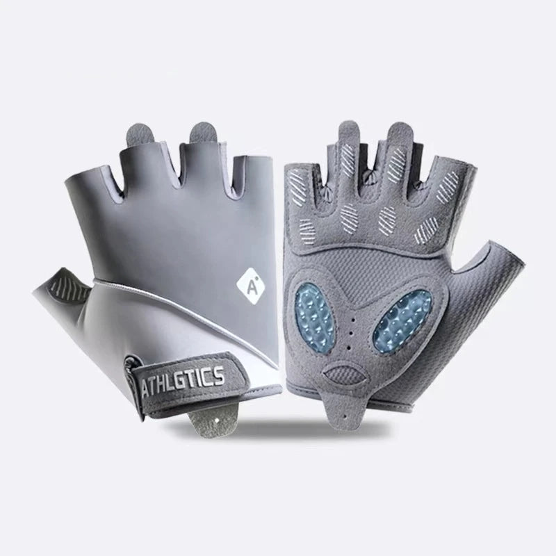 1 Pair Sport Breathable Half Finger Fitness Gloves for Men Women Anti-Slip Liquid Silicone Ice Silk Weightlifting Yoga Gloves