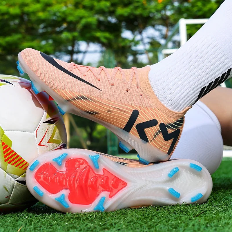 New Men Soccer Shoes Grass Cleats Football Boots Non-Slip High-top Futsal Sneakers High-quality Match Indoor Hot-selling Outdoor