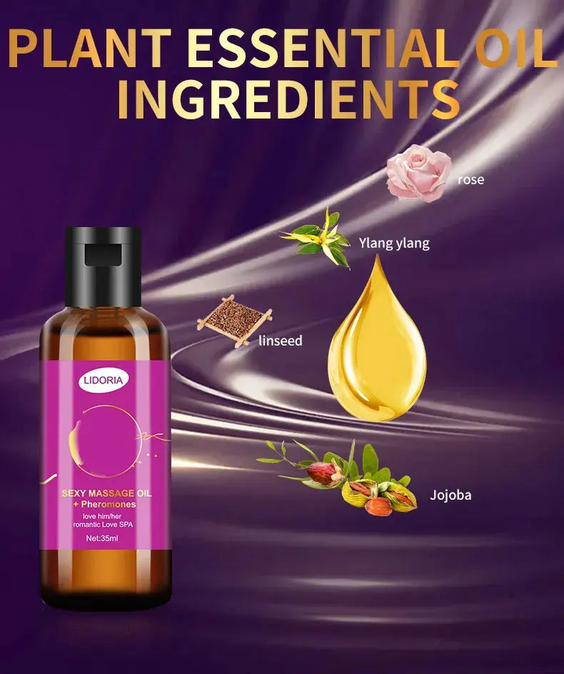 Erotic Massage Oil Body Private Parts Adult Natural Plant Rose Essence Romantic Couples Men And Women Can Use Erotic Push Oil