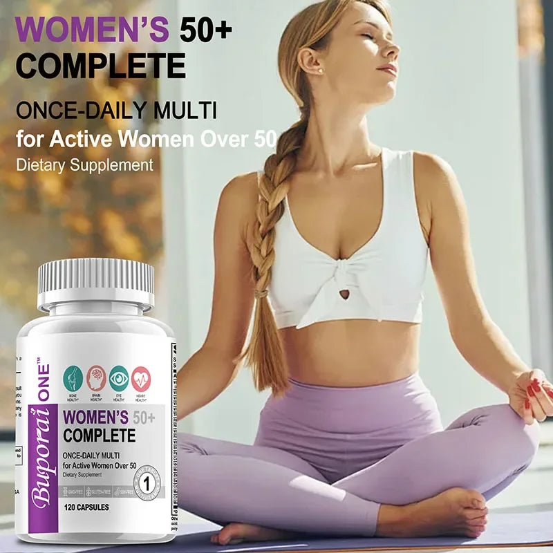 Women’s 50+ Complete Multivitamin - Supports Mental Clarity, Focus and Memory, Improves Digestion, Promotes Metabolism