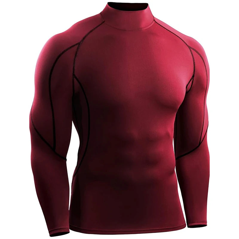 Men's Running T Shirt Sportswear Long Sleeve Male Tracksuit Elastic Rashgard Gym Fitness Tights Training Compression T-shirt Men