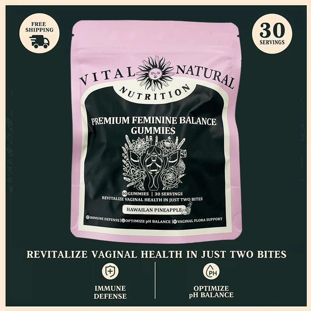 60 Pieces of Vital Source Feminine Balance Gummies Are Selling Well, Caring for Women Preferred Gift - Hawaiian Pineapple