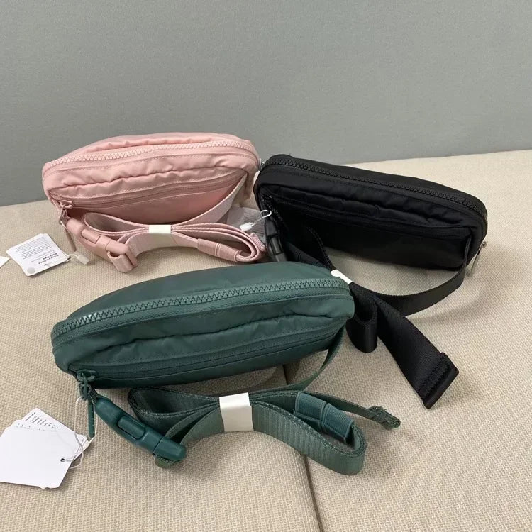 Lemon Sports Belt Bag Women Fanny Pack Outdoor Sports Waist Bag Fitness Crossbody Chest Pack Leisure Pouch Zip Oxford Bum Bags