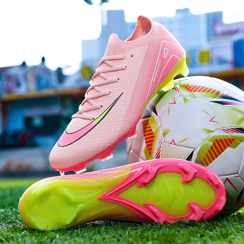 New Men Soccer Shoes Grass Cleats Football Boots Non-Slip High-top Futsal Sneakers High-quality Match Indoor Hot-selling Outdoor