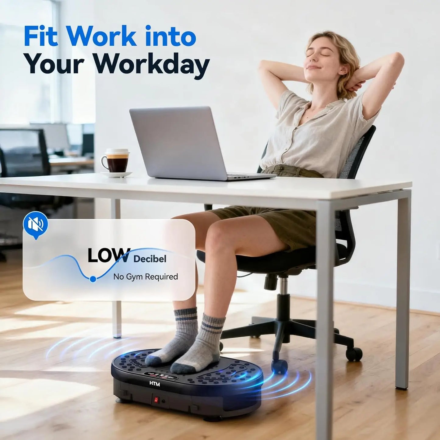 Vibration Plate Exercise Machine 120 Speed Levels 9 Preset Programs Home Fitness Equipment Weight Loss Fat Burning Muscle Toning