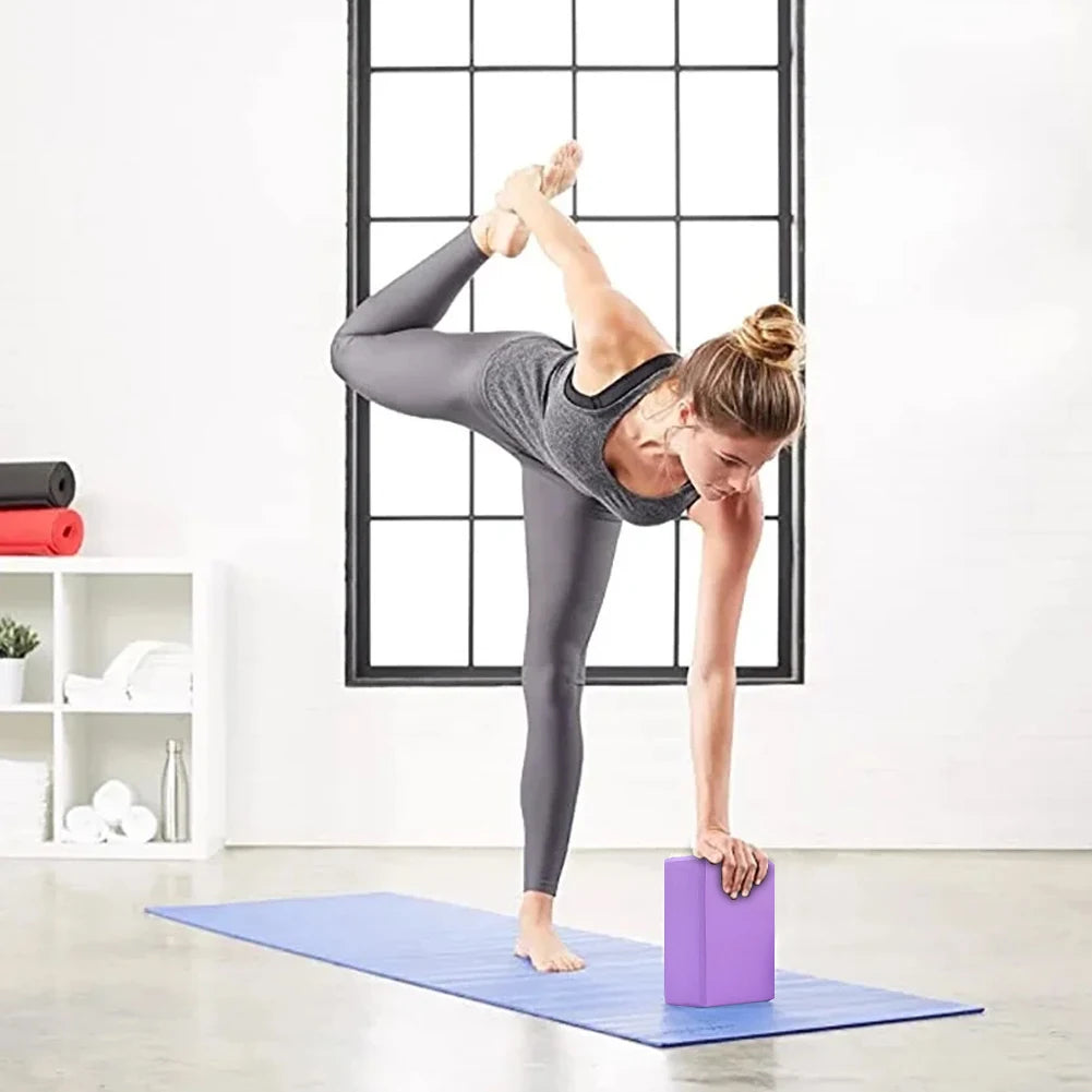 EVA Yoga Block Waterproof Yoga Balance Bricks Moisture-Proof High Density Yoga Blocks Body Shaping Yoga Blocks for Yoga Pilates