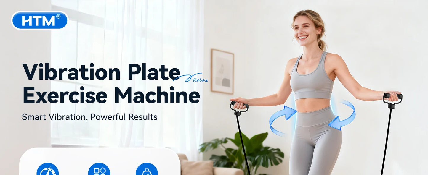 Vibration Plate Exercise Machine 120 Speed Levels 9 Preset Programs Home Fitness Equipment Weight Loss Fat Burning Muscle Toning