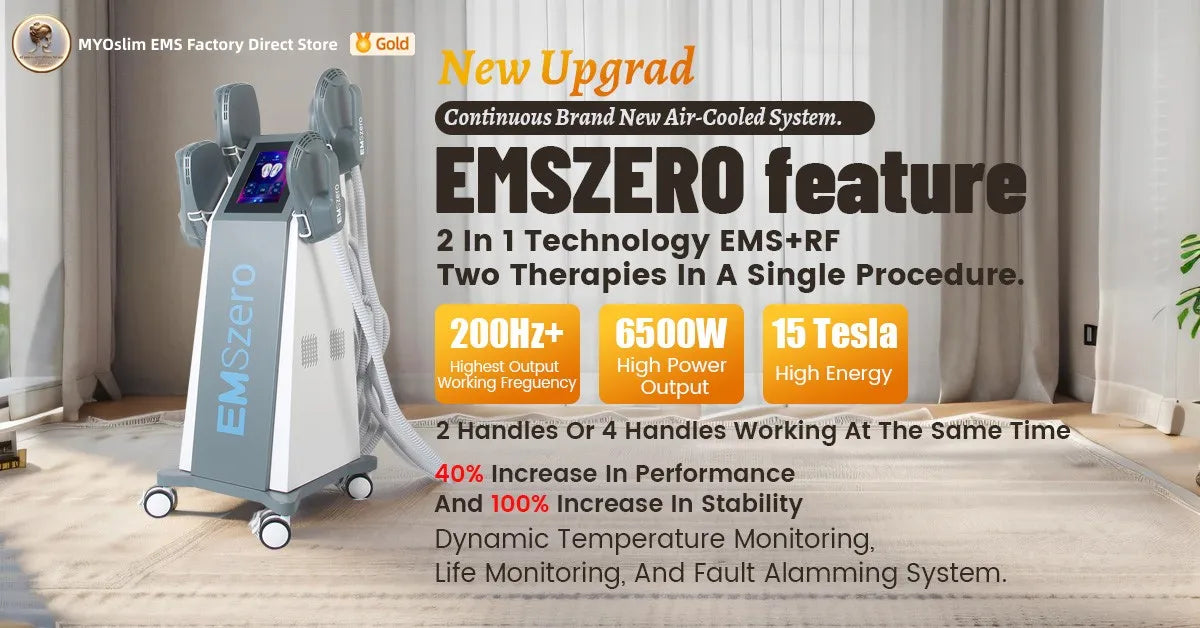Professional EMSzero NEO 6500W RF Machine Hi-EMT Body Sculpting Fat Burning EMS Slimming Beauty Equipment