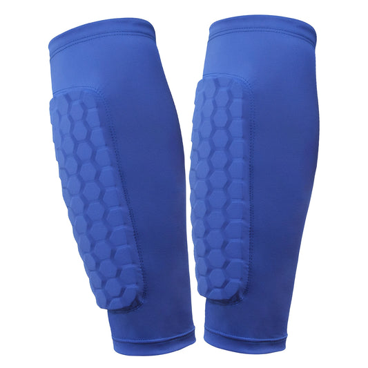 Shin Guards with Honeycomb Pads Soccer Shin Pads Ergonomic Lightweight Calf Protective Gear for Boys Girls Men Women