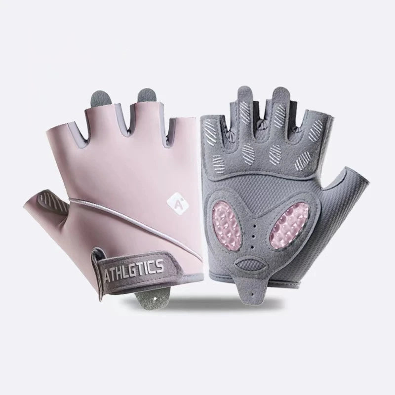 1 Pair Sport Breathable Half Finger Fitness Gloves for Men Women Anti-Slip Liquid Silicone Ice Silk Weightlifting Yoga Gloves