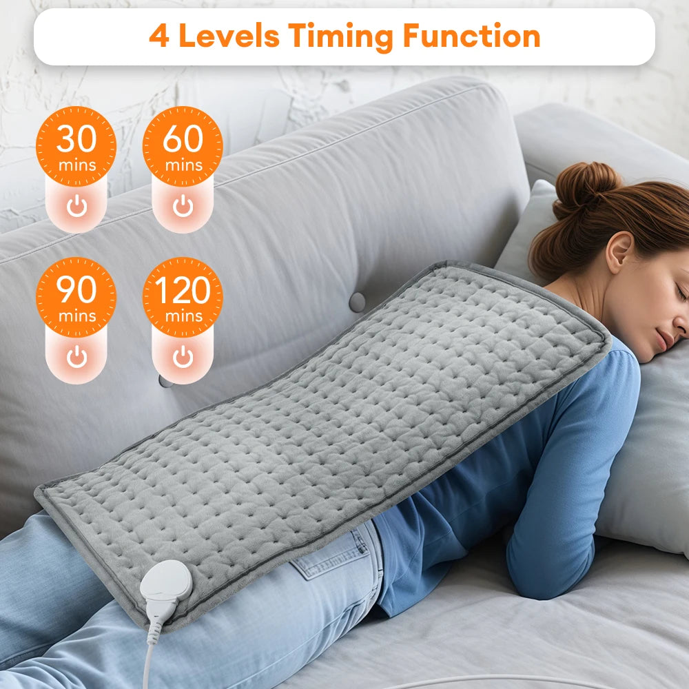 Electric Heating Pad for Back and Leg 9 Heat Levels Temperature Control Hot Compress Fast Heating Mat Pet Warming Mat Home Use
