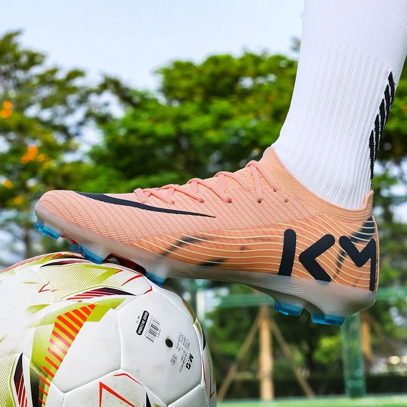 New Men Soccer Shoes Grass Cleats Football Boots Non-Slip High-top Futsal Sneakers High-quality Match Indoor Hot-selling Outdoor