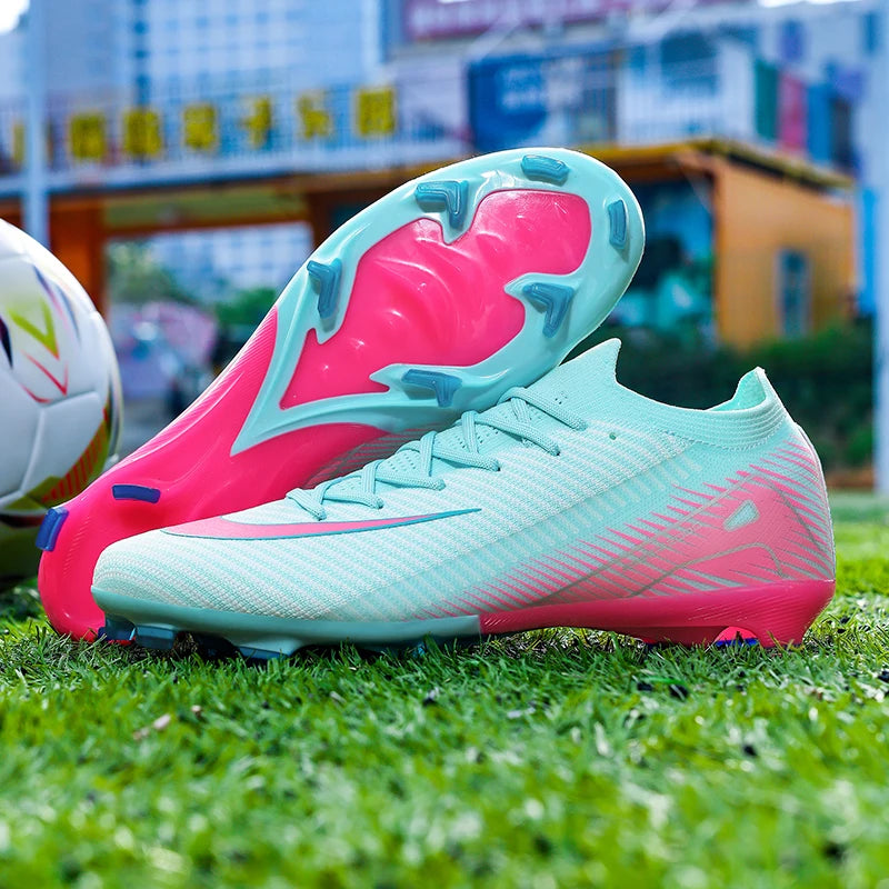 New Men Soccer Shoes Grass Cleats Football Boots Non-Slip High-top Futsal Sneakers High-quality Match Indoor Hot-selling Outdoor