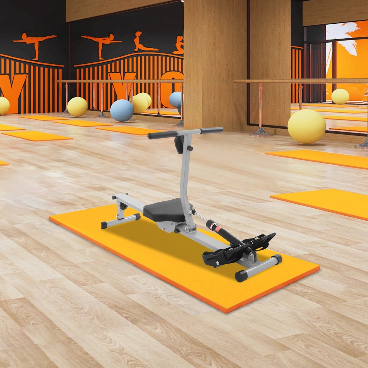 Foldable Rowing Exercise Machine LED Display Screen Used in Homes to Exercise the Muscles of the Abdomen Limbs Back Shoulders