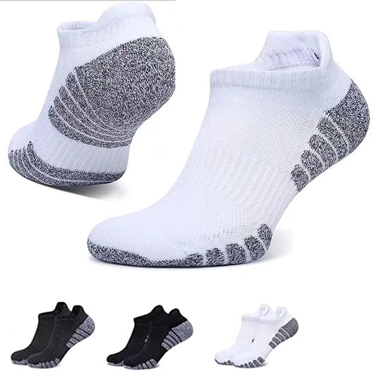 3 Pairs Professional Running Sports Fitness Ankle Socks Men's Towel Socks Outdoor Sports Short Socks Men And Women Socks GIFRS