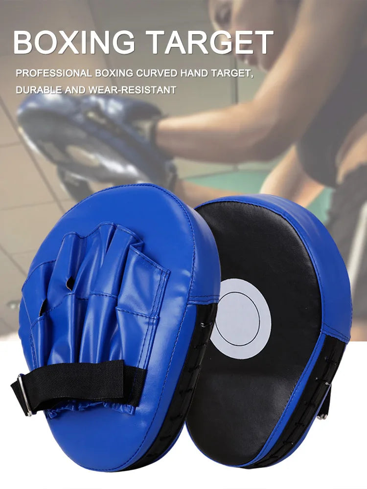 Curved Boxing Hand Target PU Leather Curved Punching Mitts Breathable Boxing Mitts Kickboxing Pads for Martial Arts Training