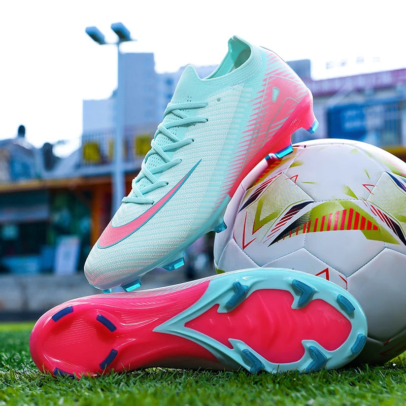 New Men Soccer Shoes Grass Cleats Football Boots Non-Slip High-top Futsal Sneakers High-quality Match Indoor Hot-selling Outdoor