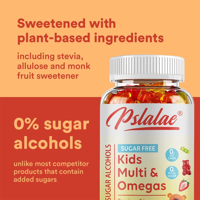 Children's Gummy Vitamins - with Vitamins C, D, B6 and Zinc, Flaxseed Oil Omega 3 To Support Children's Development