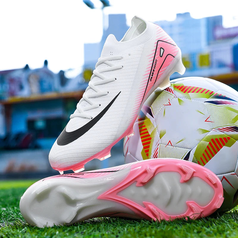 New Men Soccer Shoes Grass Cleats Football Boots Non-Slip High-top Futsal Sneakers High-quality Match Indoor Hot-selling Outdoor