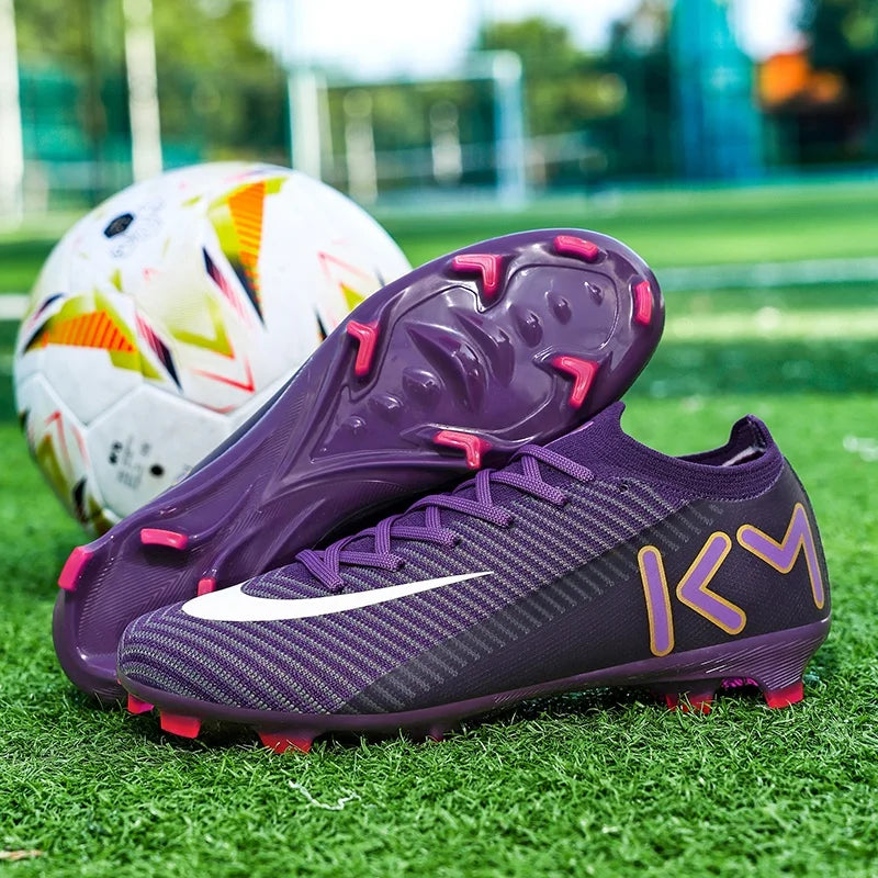 New Men Soccer Shoes Grass Cleats Football Boots Non-Slip High-top Futsal Sneakers High-quality Match Indoor Hot-selling Outdoor