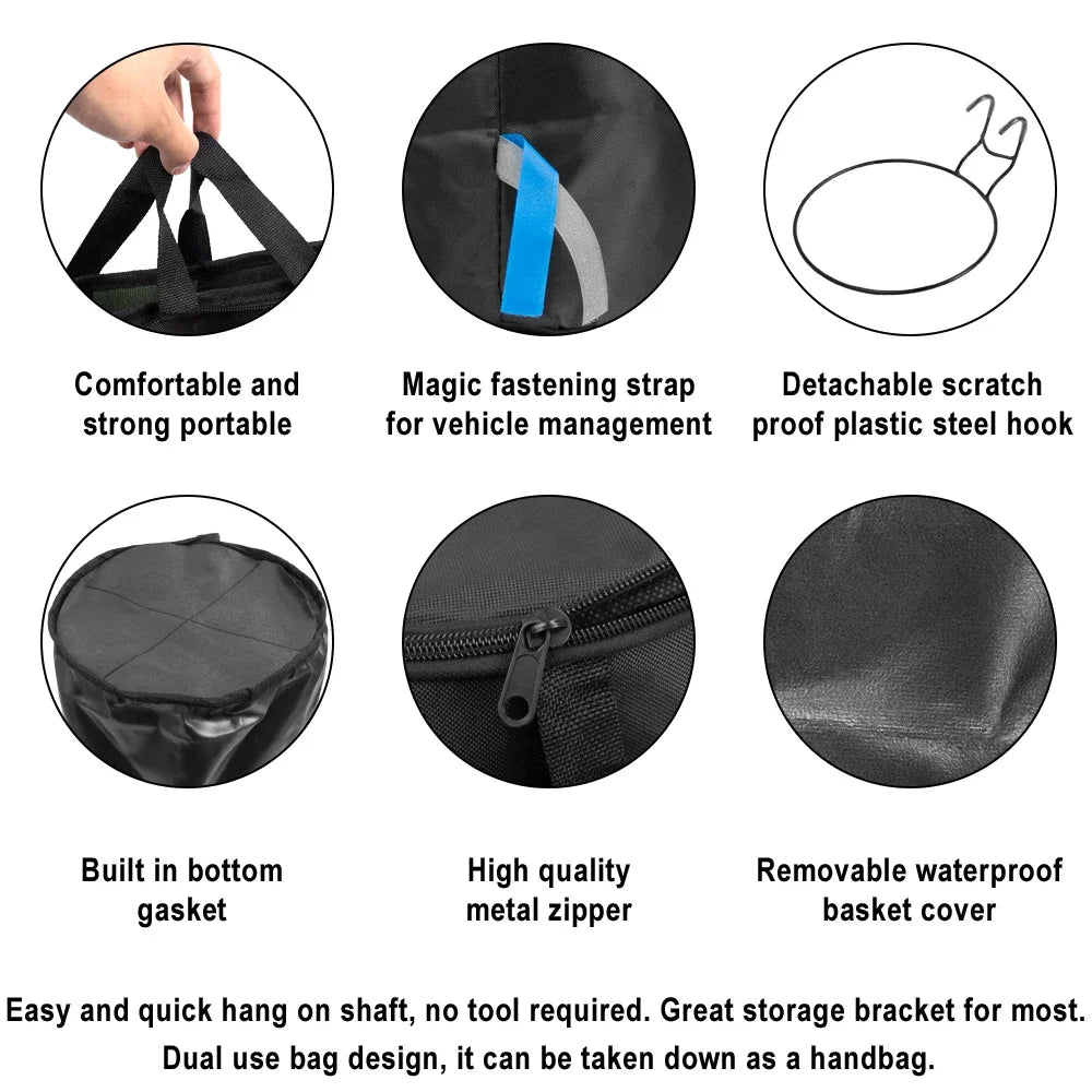 Waterproof Baskets Handlebar Bags Head Grip Storage Part for Electric Scooter Xiaomi M365 Mi3 Pro2 for Ninebot Max G30 Bag