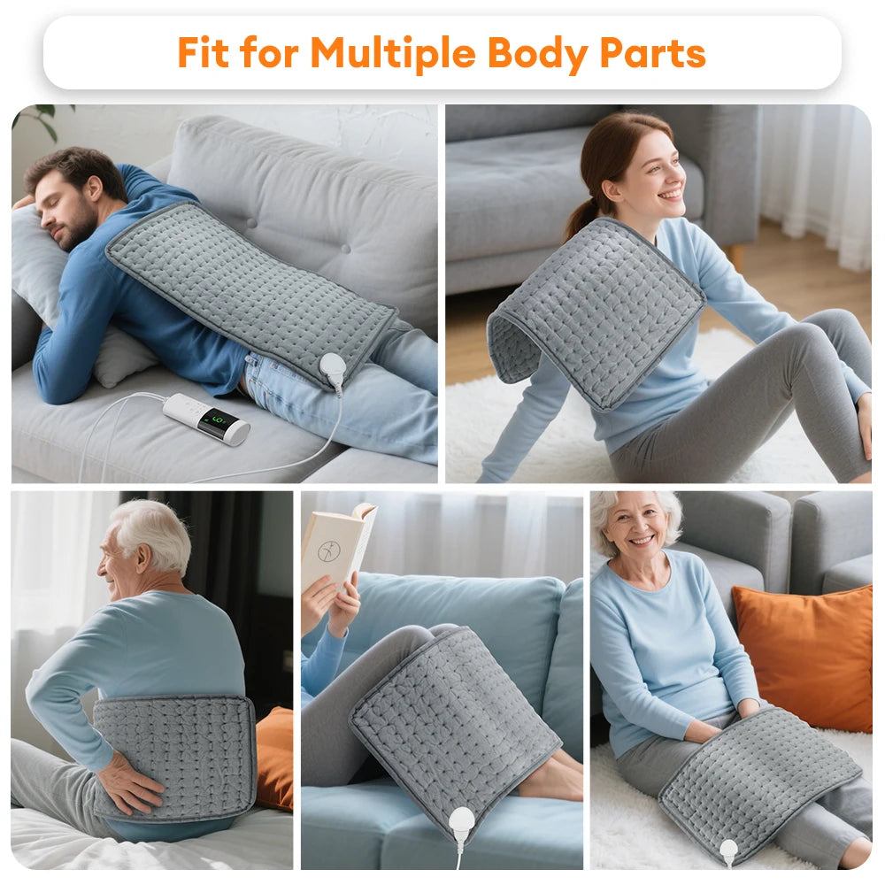 Electric Heating Pad for Back and Leg 9 Heat Levels Temperature Control Hot Compress Fast Heating Mat Pet Warming Mat Home Use