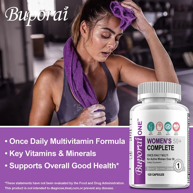 Women’s 50+ Complete Multivitamin - Supports Mental Clarity, Focus and Memory, Improves Digestion, Promotes Metabolism