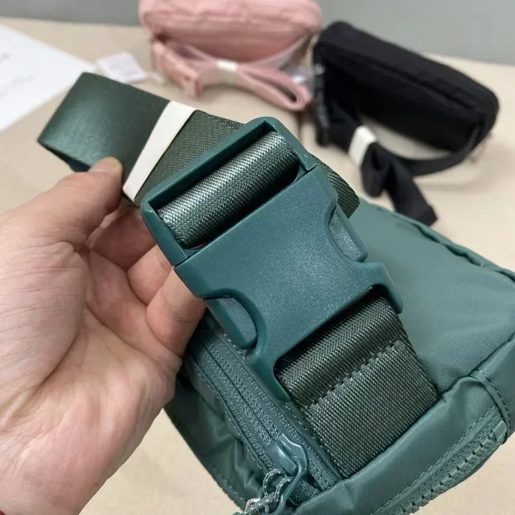 Lemon Sports Belt Bag Women Fanny Pack Outdoor Sports Waist Bag Fitness Crossbody Chest Pack Leisure Pouch Zip Oxford Bum Bags